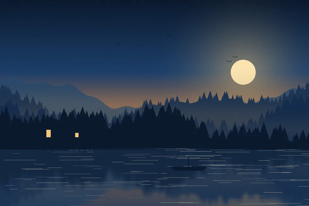 Ilustrasi contoh — kampung di pinggir sungai